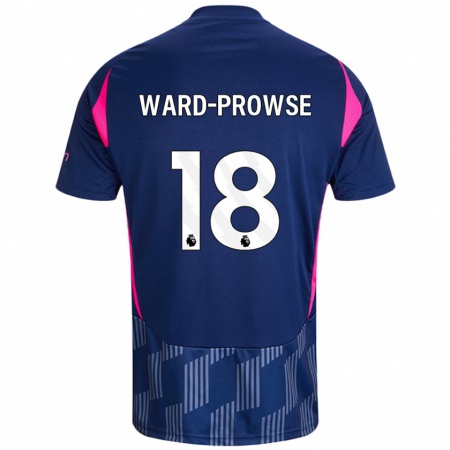 Kandiny Bambino Maglia James Ward-Prowse #18 Blu Royal Rosa Kit Gara Away 2024/25 Maglietta