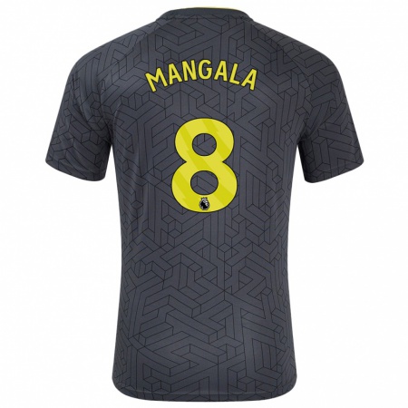 Kandiny Bambino Maglia Orel Mangala #8 Nero Giallo Kit Gara Away 2024/25 Maglietta