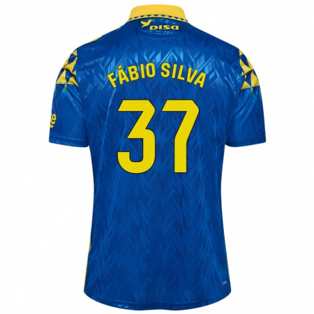 Kandiny Bambino Maglia Fábio Silva #37 Blu Giallo Kit Gara Away 2024/25 Maglietta