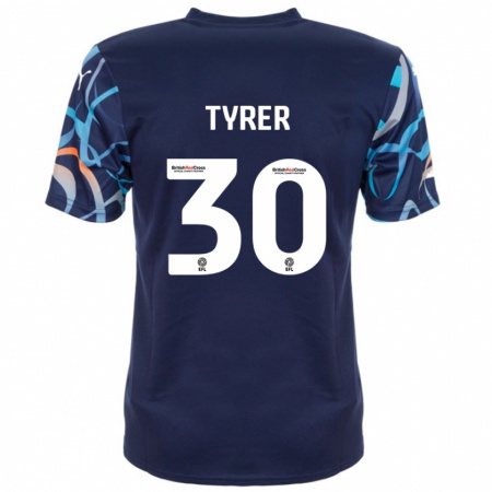 Kandiny Bambino Maglia Harry Tyrer #30 Blu Navy Kit Gara Away 2024/25 Maglietta