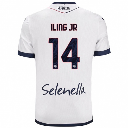 Kandiny Bambino Maglia Samuel Iling-Junior #14 Bianco Blu Reale Kit Gara Away 2024/25 Maglietta