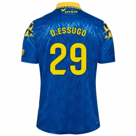 Kandiny Bambino Maglia Dário Essugo #29 Blu Giallo Kit Gara Away 2024/25 Maglietta