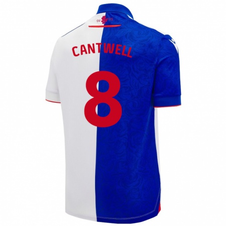 Kandiny Bambino Maglia Todd Cantwell #8 Azzurro Bianco Kit Gara Home 2024/25 Maglietta