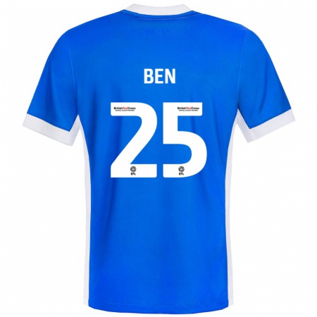 Kandiny Bambino Maglia Ben Davies #25 Blu Bianco Kit Gara Home 2024/25 Maglietta