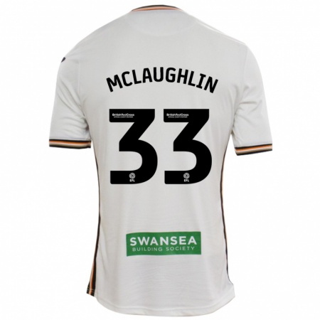 Kandiny Bambino Maglia Jon Mclaughlin #33 Bianco Kit Gara Home 2024/25 Maglietta