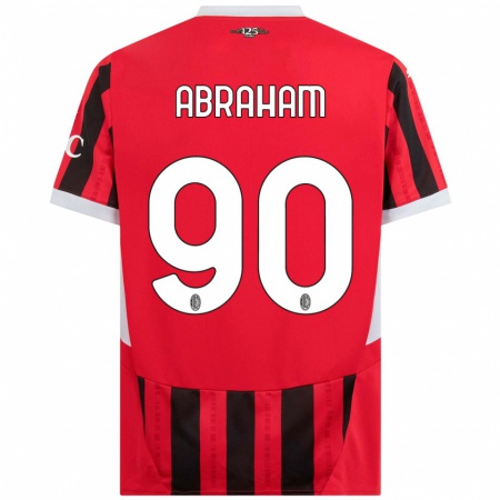 Kandiny Bambino Maglia Tammy Abraham #90 Rosso Nero Kit Gara Home 2024/25 Maglietta