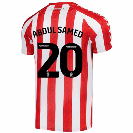 Kandiny Bambino Maglia Salis Abdul Samed #20 Rosso Bianco Kit Gara Home 2024/25 Maglietta