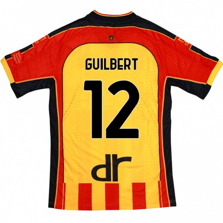 Kandiny Bambino Maglia Frédéric Guilbert #12 Giallo Rosso Kit Gara Home 2024/25 Maglietta