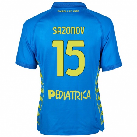 Kandiny Bambino Maglia Saba Sazonov #15 Blu Kit Gara Home 2024/25 Maglietta