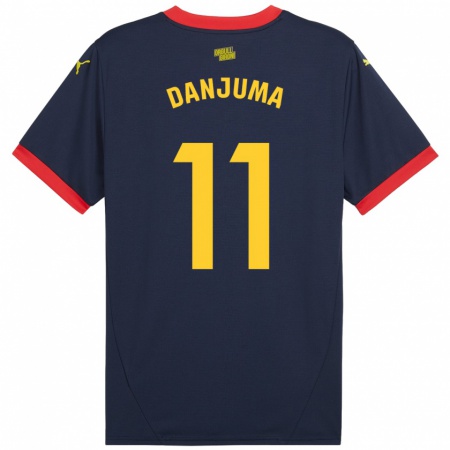 Kandiny Bambino Maglia Arnaut Danjuma #11 Rosso Navy Kit Gara Away 2024/25 Maglietta