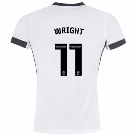 Kandiny Bambino Maglia Scott Wright #11 Bianco Nero Kit Gara Away 2024/25 Maglietta