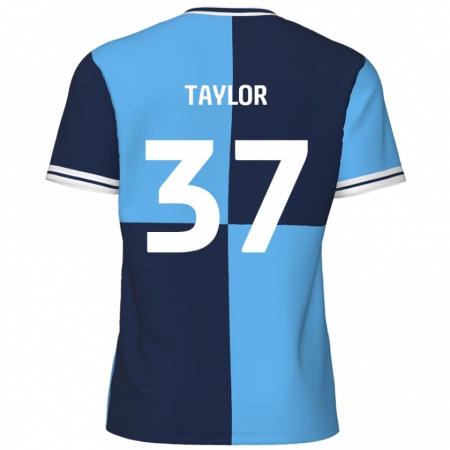 Kandiny Bambino Maglia Caleb Taylor #37 Azzurro Blu Scuro Kit Gara Home 2024/25 Maglietta