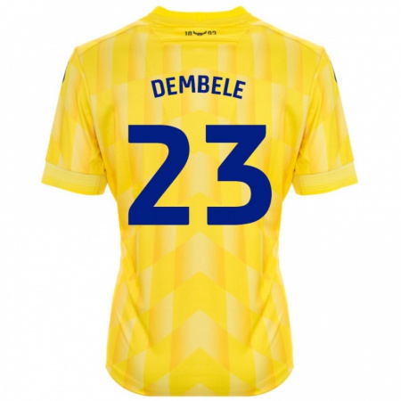 Kandiny Bambino Maglia Siriki Dembélé #23 Giallo Kit Gara Home 2024/25 Maglietta