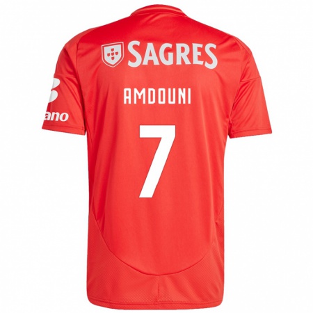 Kandiny Bambino Maglia Zeki Amdouni #7 Rosso Bianco Kit Gara Home 2024/25 Maglietta