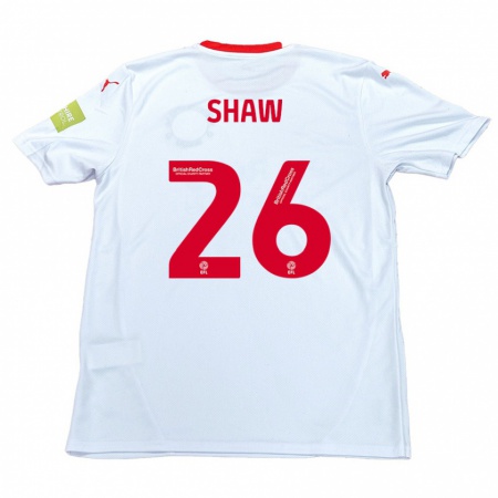 Kandiny Bambino Maglia Liam Shaw #26 Bianco Kit Gara Away 2024/25 Maglietta