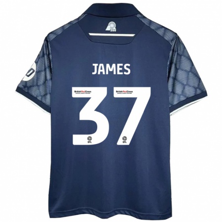 Kandiny Bambino Maglia Matty James #37 Nero Kit Gara Away 2024/25 Maglietta