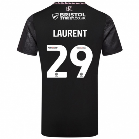 Kandiny Bambino Maglia Josh Laurent #29 Nero Kit Gara Away 2024/25 Maglietta