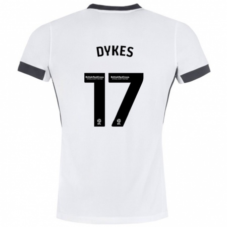 Kandiny Bambino Maglia Lyndon Dykes #17 Bianco Nero Kit Gara Away 2024/25 Maglietta