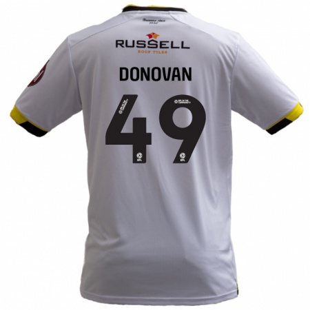 Kandiny Bambino Maglia Romelle Donovan #49 Bianco Kit Gara Away 2024/25 Maglietta