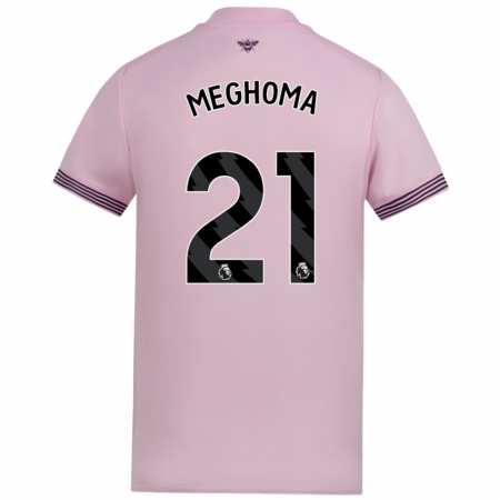 Kandiny Bambino Maglia Jayden Meghoma #21 Rosa Kit Gara Away 2024/25 Maglietta