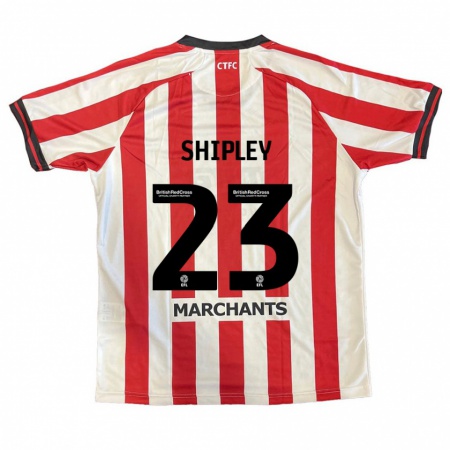 Kandiny Bambino Maglia Lewis Shipley #23 Rosso Bianco Kit Gara Home 2024/25 Maglietta