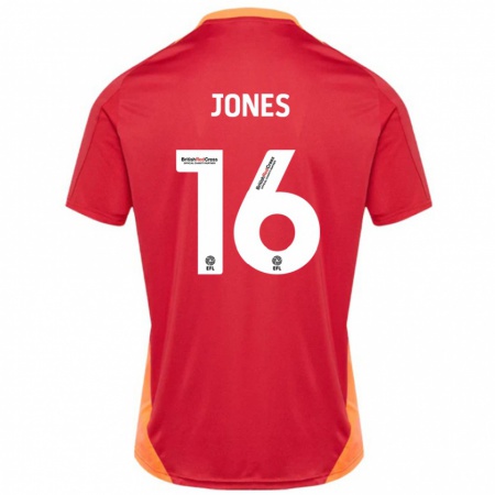 Kandiny Bambino Maglia Patrick Jones #16 Blu Bianco Sporco Kit Gara Away 2024/25 Maglietta