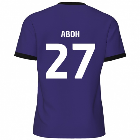 Kandiny Bambino Maglia Ken Aboh #27 Viola Kit Gara Away 2024/25 Maglietta