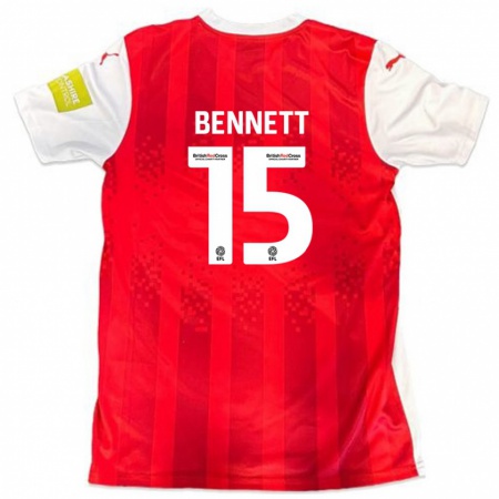 Kandiny Uomo Maglia Rhys Bennett #15 Rosso Bianco Kit Gara Home 2024/25 Maglietta