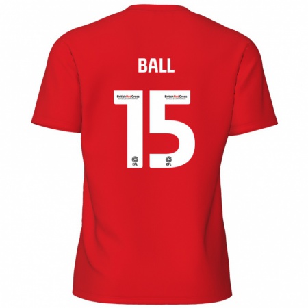 Kandiny Uomo Maglia Dominic Ball #15 Rosso Kit Gara Home 2024/25 Maglietta