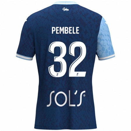 Kandiny Uomo Maglia Timothée Pembélé #32 Azzurro Blu Scuro Kit Gara Home 2024/25 Maglietta