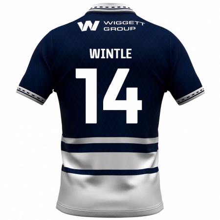 Kandiny Uomo Maglia Ryan Wintle #14 Blu Navy Bianco Kit Gara Home 2024/25 Maglietta