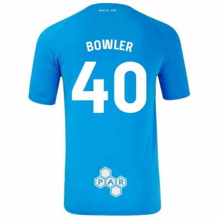 Kandiny Uomo Maglia Josh Bowler #40 Azzurro Kit Gara Away 2024/25 Maglietta