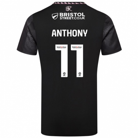 Kandiny Uomo Maglia Jaidon Anthony #11 Nero Kit Gara Away 2024/25 Maglietta