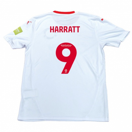 Kandiny Uomo Maglia Kian Harratt #9 Bianco Kit Gara Away 2024/25 Maglietta