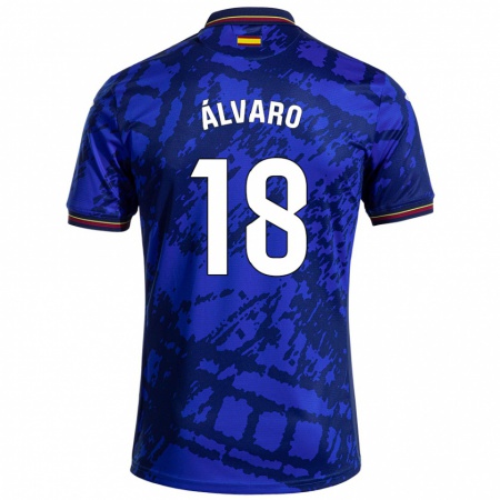 Kandiny Donna Maglia Álvaro Rodríguez #18 Blu Più Scuro Kit Gara Home 2024/25 Maglietta