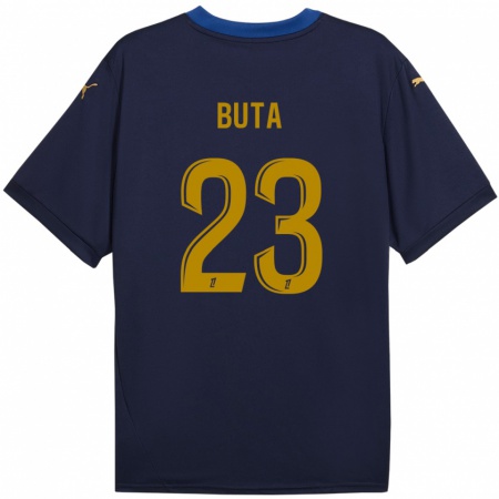 Kandiny Donna Maglia Aurélio Buta #23 Blu Navy Kit Gara Away 2024/25 Maglietta