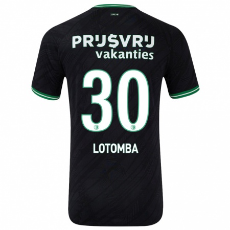 Kandiny Donna Maglia Jordan Lotomba #30 Nero Verde Kit Gara Away 2024/25 Maglietta